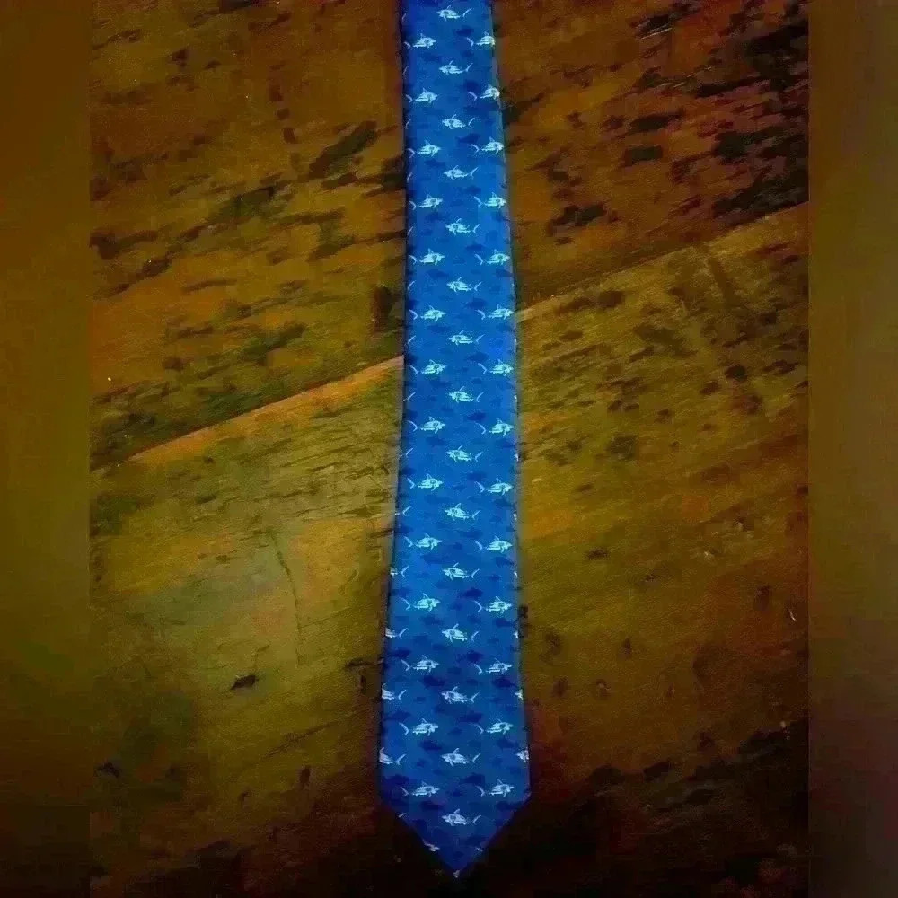Men’s Blue Shark Tie By Wembley